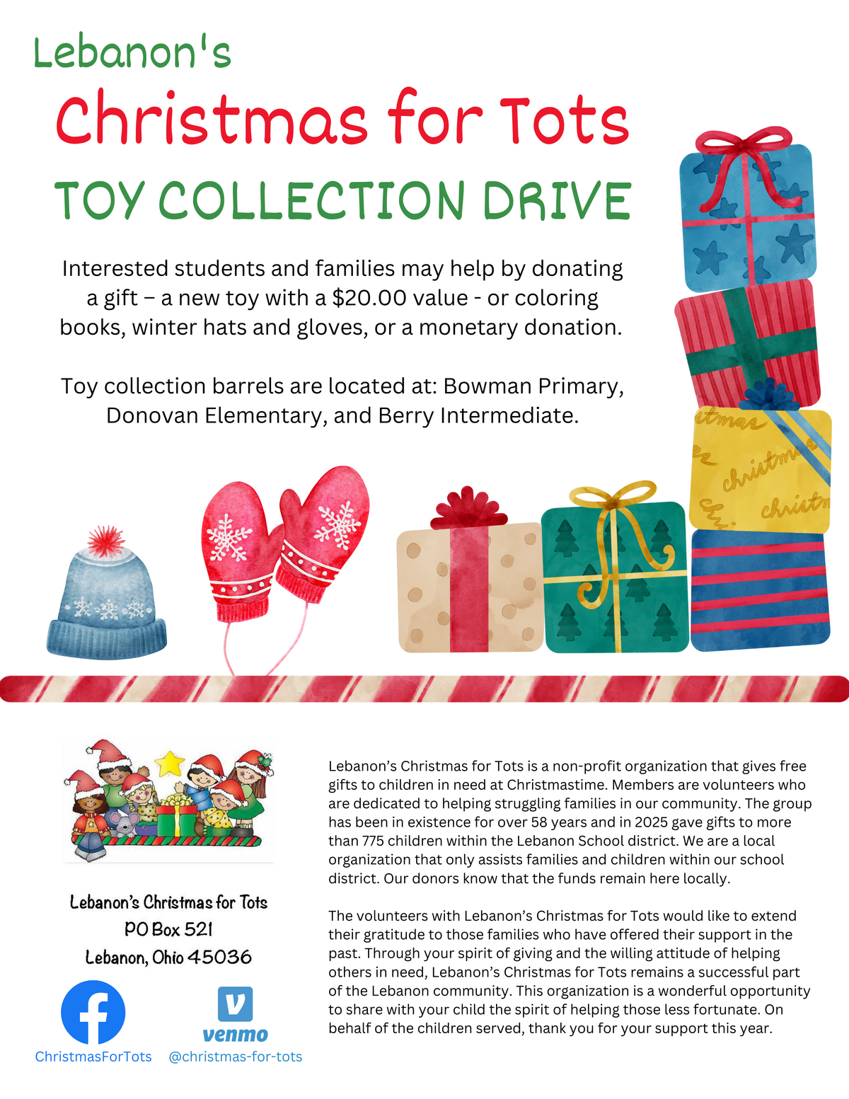 Christmas for Tots information